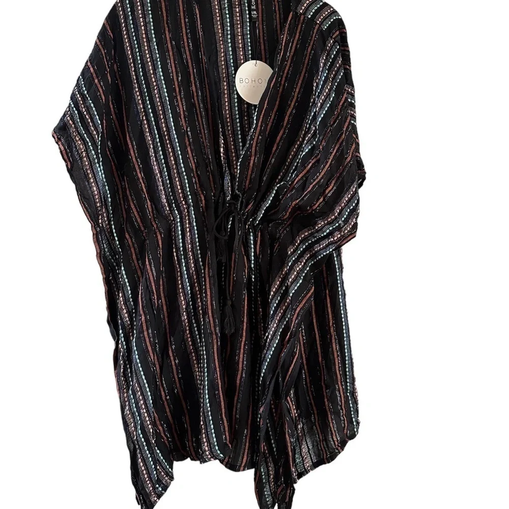 BOHOME BOHO me Collection Ruana Folk L/XL NWT boho me cover up‎ beach pool